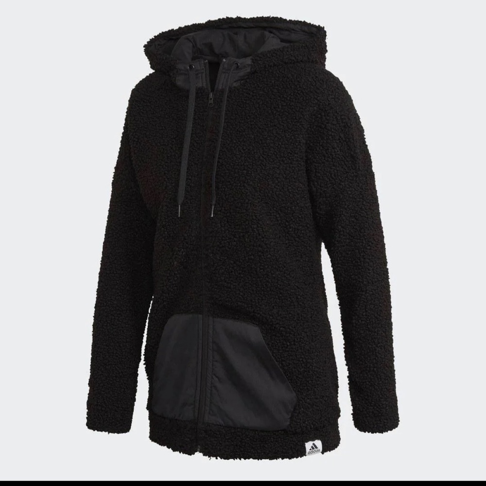 Adidas Women's Brilliant Basics Sherpa Full-Zip Hoodie